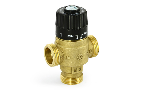 Термосмеситель 3/4" НР (30-60°С, 1,8 Kvs, смешение в центр) UNI-FITT