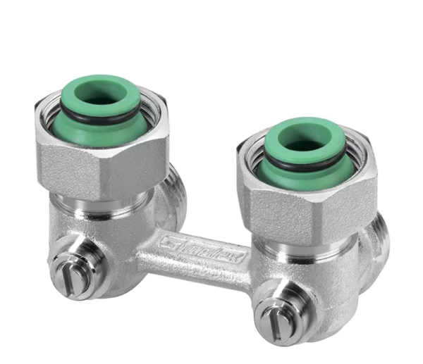 Узел нижнего подключения Standard Line E2/50 угловой, 3/4x3/4" (с конусными вставками 3/4") Meibes