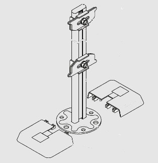 Кронштейн напольный внутренний KHC570 для высоты 500-600 (тип 20\22\30\33)