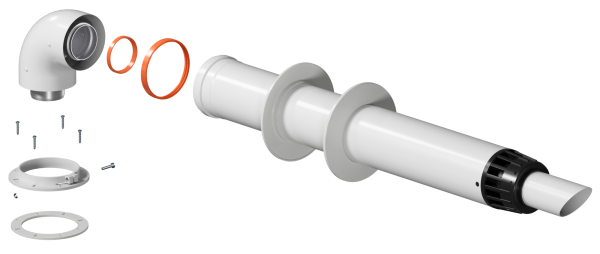 Комплект коаксиального дымохода АНТИЛЁД 60/100 (для котлов FERROLI) KRATS