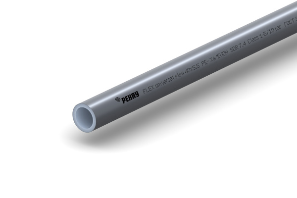 Труба 40x5,5 FLEX (6 м, серебристая) REHAU