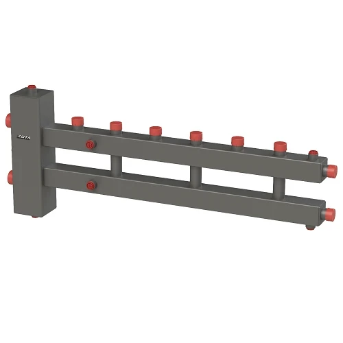 Гидроразделитель с коллектором горизонтальный, односторонний, 4 контура (до 70 кВт) ZOTA