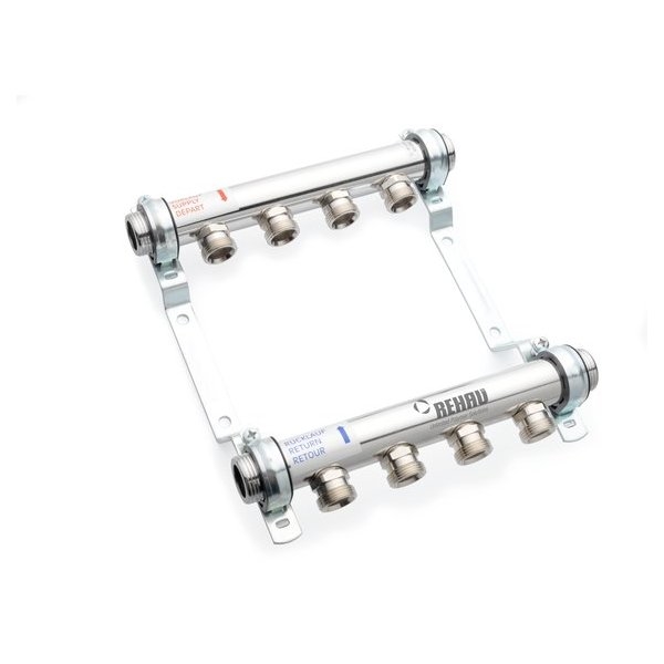 Коллекторная группа HLV (без регулировки) 11 выходов 1"x3/4"ЕК REHAU