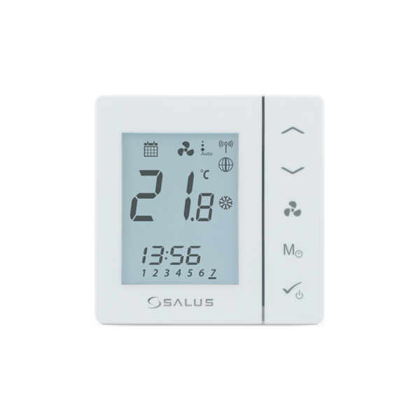 Термостат для управления фанкойлом (беспроводной встраиваемый, программируемый с дисплеем) SALUS