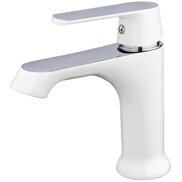 Смеситель для раковины H31 (средний, 108 мм, белый/хром) FRAP