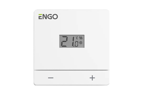 Термостат комнатный ENGO Easy (накладной, с дисплеем, белый)