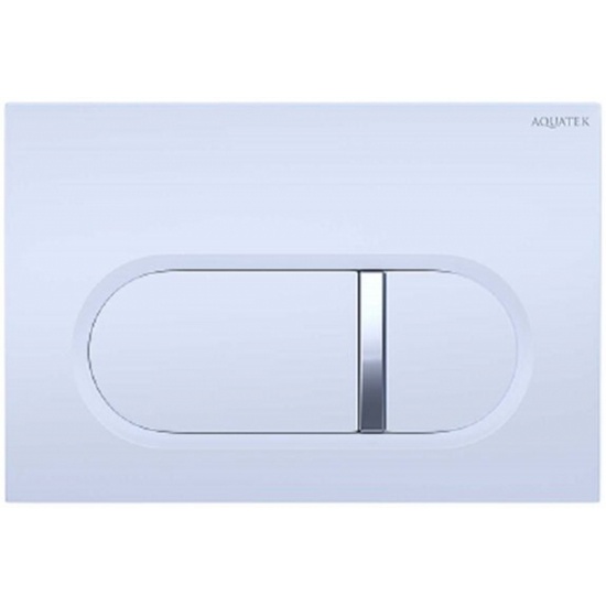 Панель смыва белая(клавиши прямоугольные) AQUATEK