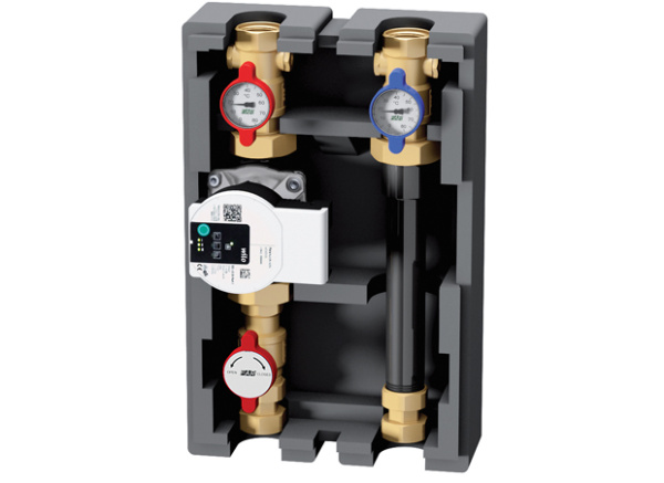 Группа быстрого монтажа 1" БЕЗ НАСОСА (в теплоизоляции, с пластиковой вставкой под насос 180 мм) FAR