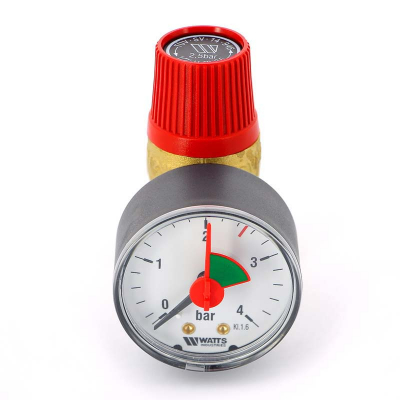 Клапан предохранительный 2,5 бар ВВ 1/2"x3/4" с манометром SVM WATTS