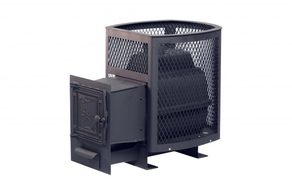 Печь банная чугунная "СИБИРЬ-20" Чугунная дверка универсальная (сетка)