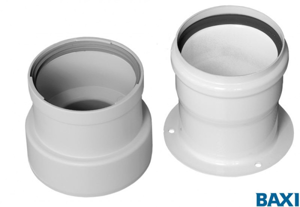 Переходной комплект на раздельные трубы полипропилен.  диам. 80 мм (BAXI Италия)