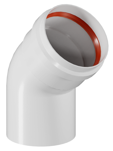 Отвод D80 45 гр. (мама/папа) KRATS