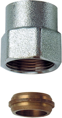 Переходник (муфта), ВР М24х19 - ВР 1/2", L=30 мм FAR