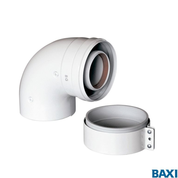 Отвод BAXI 90 град.диам. 60/70 мм с муфтой