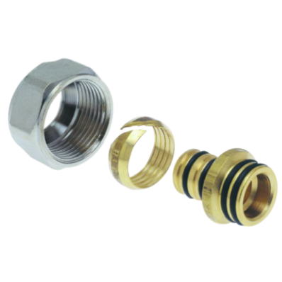Соединитель обжим 16(2,0)x3/4" ЕК (для коллекторов) SINIKON