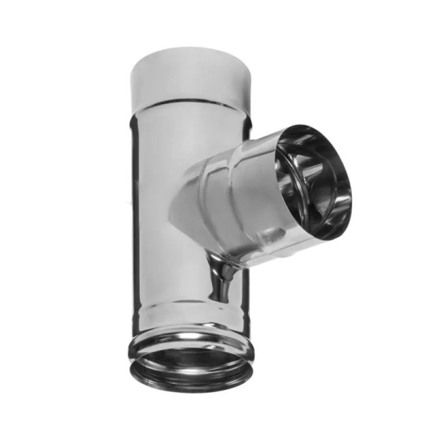 Тройник D115 90 гр. (430/0,8) нерж. Дымотек/ОГНИС