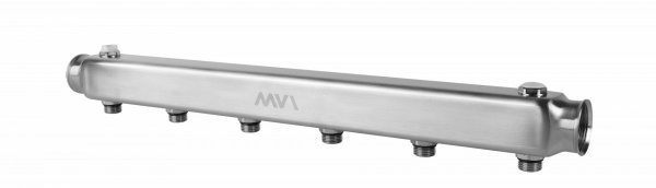 Коллектор ВВ 1"x1/2" (м\ц 100мм, нерж.) 6 выходов MVI