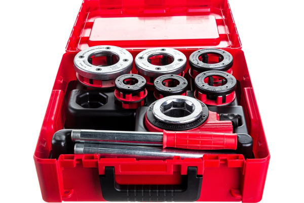 Комплект: резьбонарезной клупп с головками SUPER CUT BSPT R 1/2-2 Rothenberger