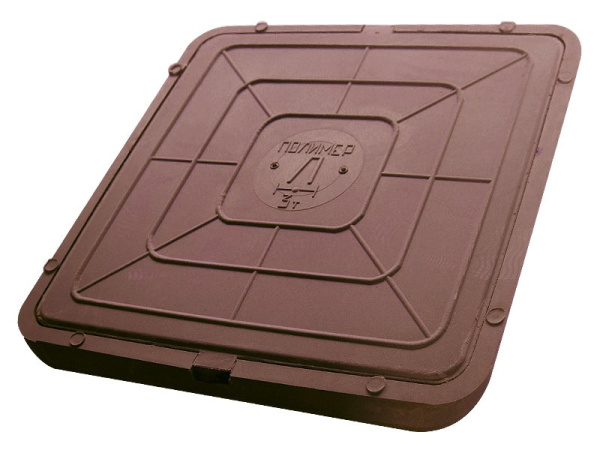 Люк ЛП-ЛКВ 590/650/650/40 до 5т. (красный) КВАДРАТ