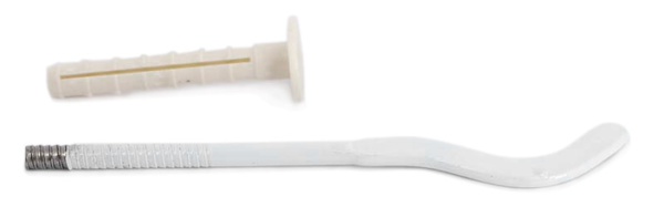 Кронштейн для радиатора 10x220 мм (плоский, эмалированный, с дюбелем) UNI-FITT