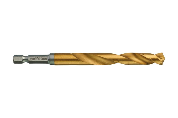 Сверло по металлу RedHEX HSS-G TiN (10х76х120 мм) Milwaukee