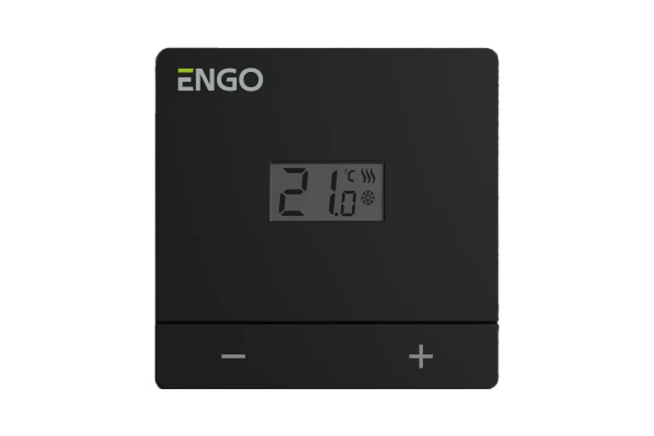 Термостат комнатный ENGO Easy (накладной, с дисплеем, черный)