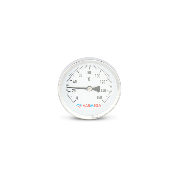 Термометр аксиальный 63 мм, 160°С (длина гильзы 50 мм) погружной VARMEGA