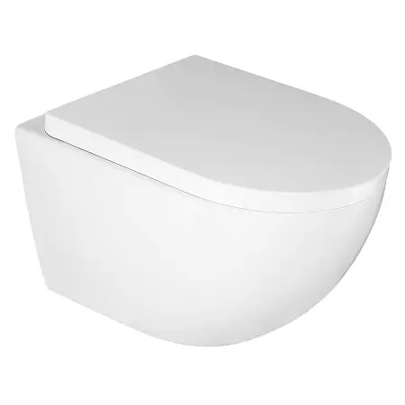 Унитаз подвесной безободковый,торнадо,сиденье микролифт 490*360*365 ORMI  Azario