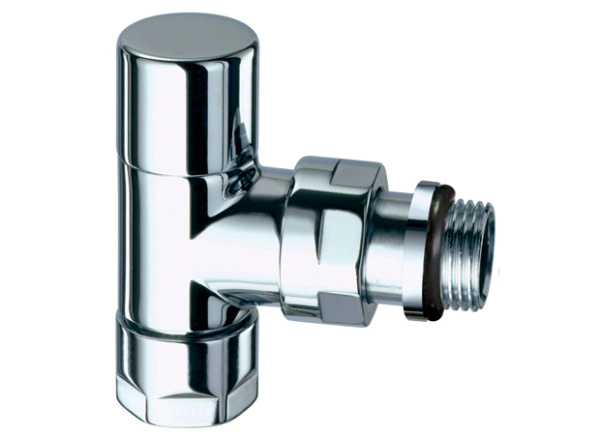 Вентиль запорный TOP line, угловой, накидная гайка M24x19 х 1/2" с прокладкой из EPDM, серебро FAR