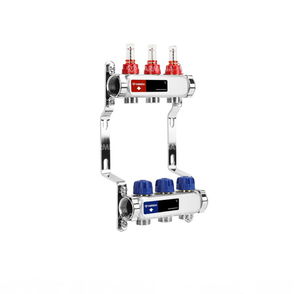 Коллекторная группа (c расходомерами) 3 выхода 1"x3/4"ЕК VARMEGA