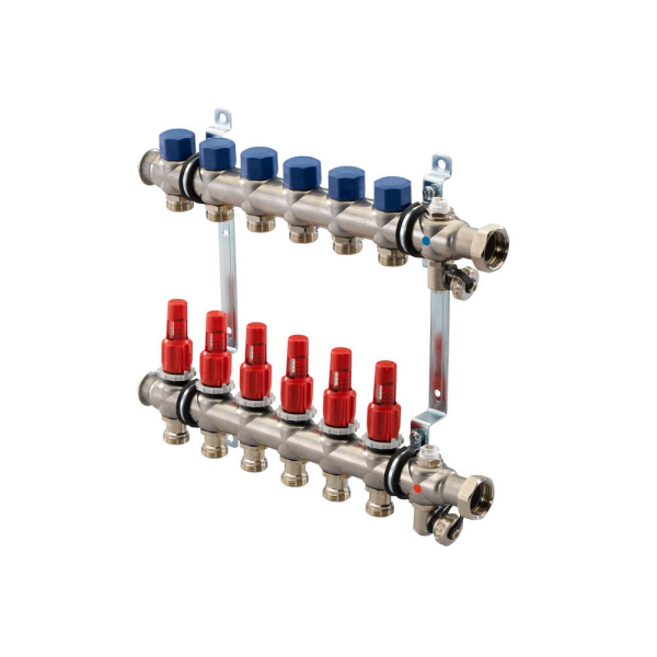 Коллекторная группа (без расходомеров) 6 выходов 1"x3/4"ЕК VARIO S (ST LS 6X '1И) UPONOR