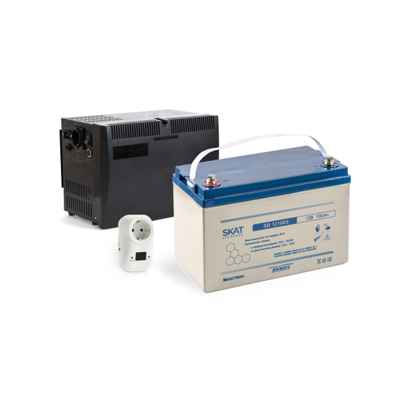 Комплект ИБП Teplocom 500+АКБ 100 Ач+Тренировщик АКБ TBS Maximum