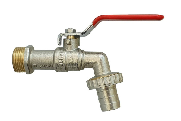 Кран шаровый 1/2" (спускной) PN10 BVR-CR Ридан