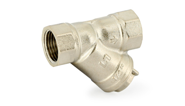 Фильтр косой 1/2" (600 мкм, ник.) с отверстием для пломбировки OPTIMAL UNI-FITT
