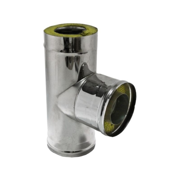 Тройник сэндвич D115/180 90 гр. (430/0,8) нерж. Дымотек/ОГНИС