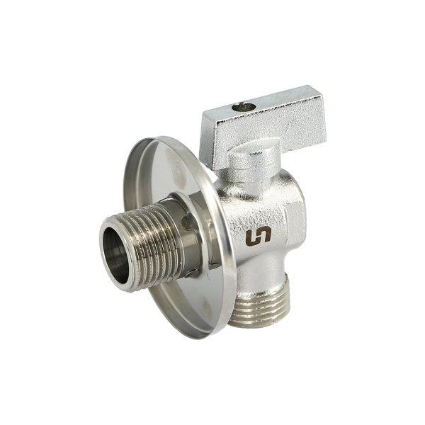 Кран угловой 1/2"x1/2" НН (для бачков/смесителей,AISI 304) UNI-FITT