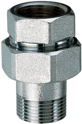 Прямой 3-х разъемный фитинг 3/4" (американка-ВР) с PTFE уплотнением FAR