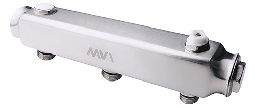 Коллектор ВВ 1"x1/2" (м\ц 100мм, нерж.) 2 выхода MVI
