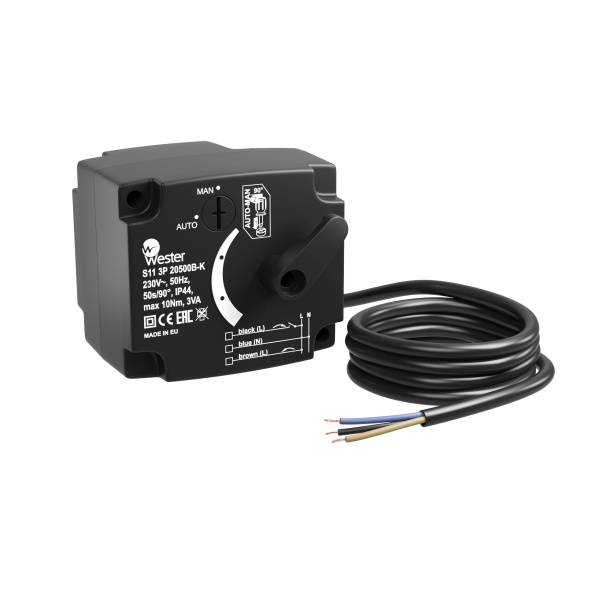 Привод Wester S11 3P 20500B-K 230 VAC 50 Hz 50s/90° 3-point SPDT 10 Nm