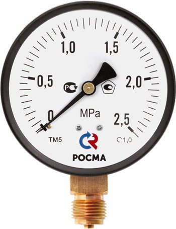 Манометр радиальный 4 бар (диаметр 100 мм, 1/2"; 1,5) ТМ-510P.00 РОСМА