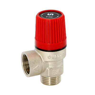 Клапан предохранительный 3 бар ВН 1/2" (никел.) UNI-FITT