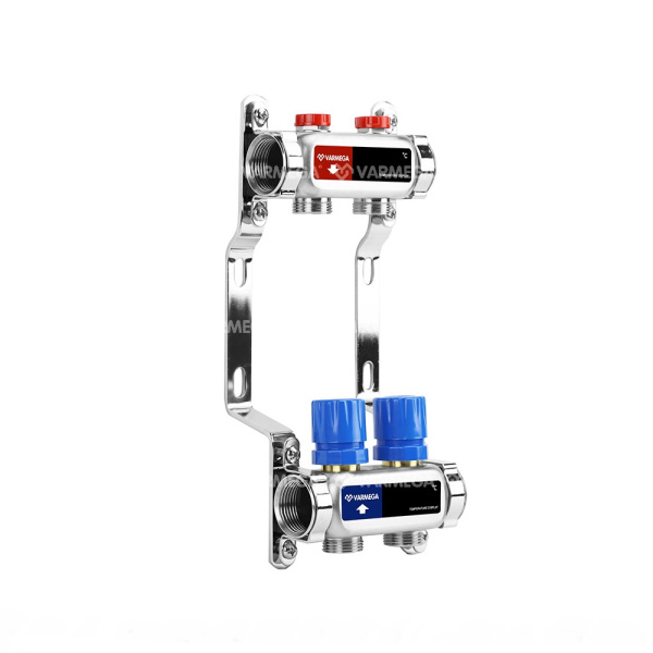 Коллекторная группа (без расходомеров) 2 выхода 1"x3/4"ЕК VARMEGA