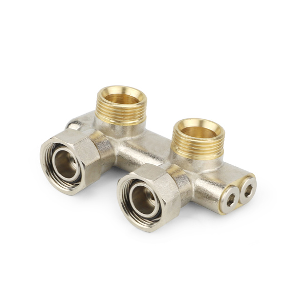 Узел угловой перекрёстный НВ 3/4х3/4 ЕК радиаторный (c шар. кранами) VARMEGA