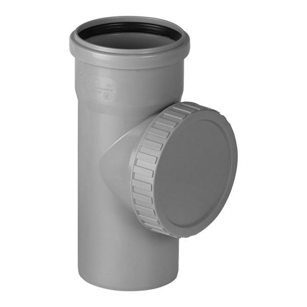 Ревизия 90º резьба/заглушка ПЭ D110х110 4,2 мм СТМ 