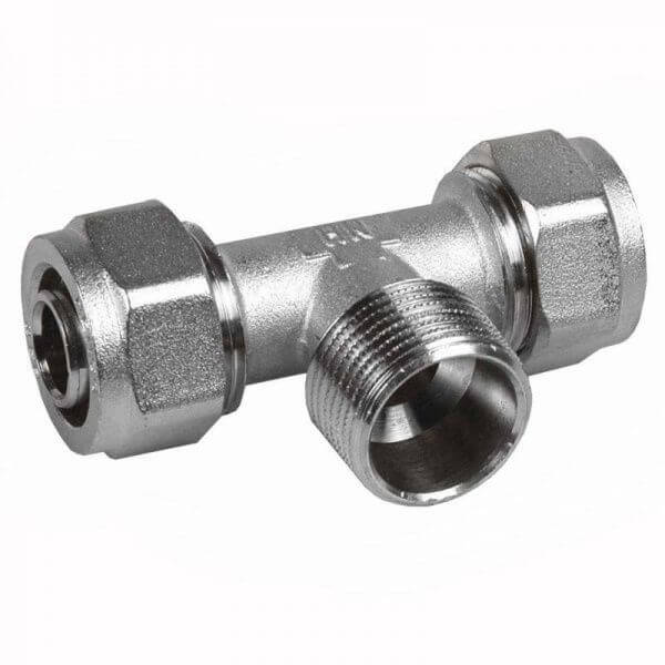 Тройник НР 20х3/4"х20 цанга оловянное покрытие HENCO