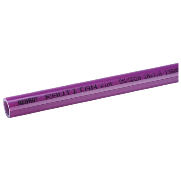 Труба 25x3,5 (3 м, лиловая) RAUTITAN PINK PLUS REHAU