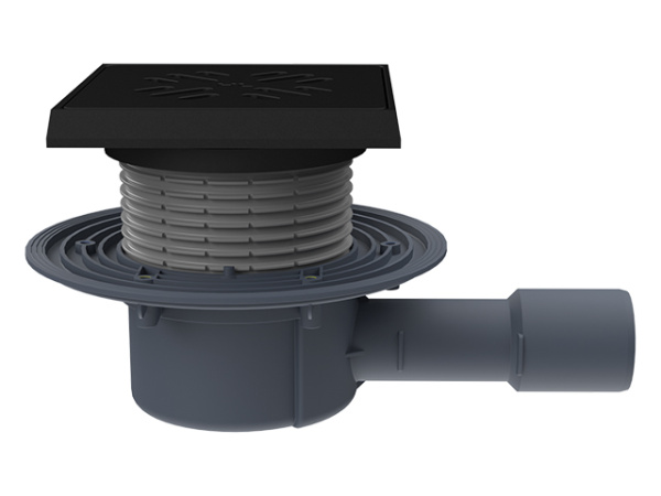 Трап с горизонтальным выпуском с чугунной решеткой (1,5 т.)