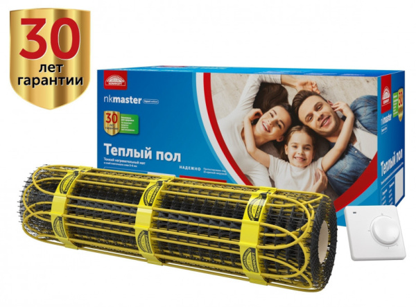 Мат нагревательный "Национальный комфорт" 2НК 1500 Вт/10,0 кв.м Мастер с терморегулятором 2228665