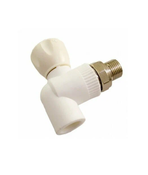 Кран 20*1/2 пласт.шар.с нак.гайкой прямой д/рад-ра MeerPlast