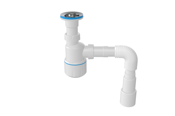 Сифон 1 1/4* 40/50  для умывальника,вып.64мм L-160-210 мм NOVA Plastic